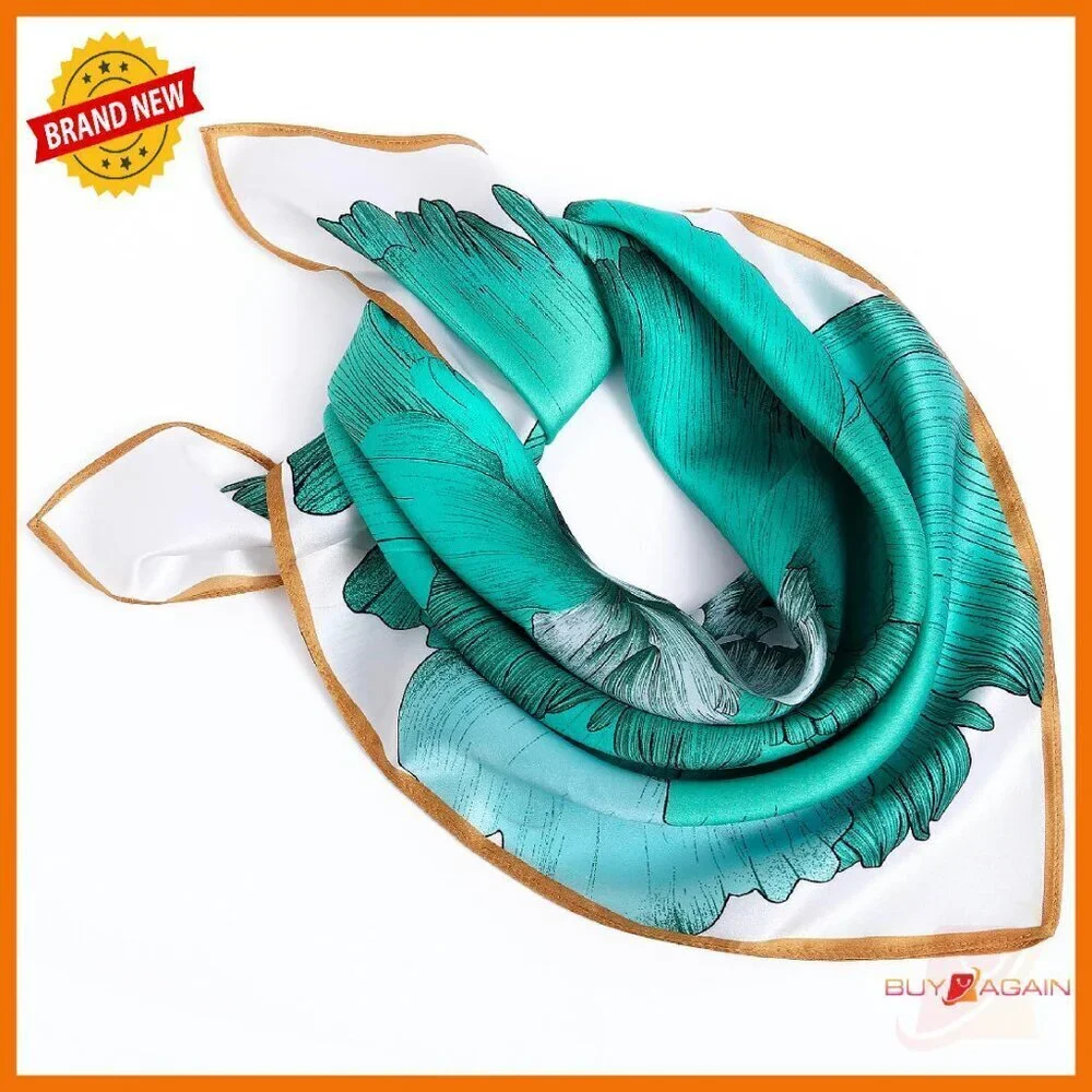 27x27 Pure Mulberry Silk Scarf Lightweight Multi-Way Wear All Seasons